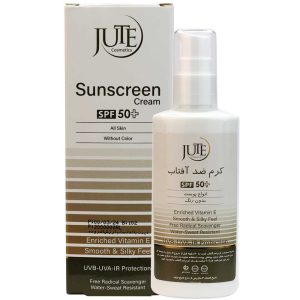 کرم ضد آفتاب پمپی بی رنگ SPF50 ژوت مناسب انواع پوست 100 میلی لیتر