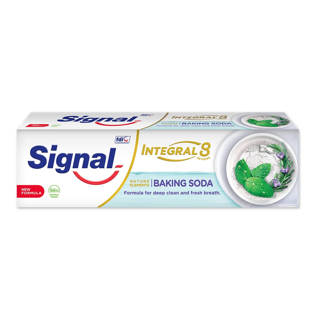 خمیر دندان اینتگرال 8 بیکینگ سودا سیگنال baking soda