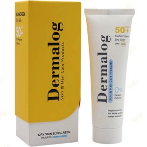کرم ضد آفتاب بی رنگ پوست خشک درمالوگ SPF50