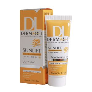 کرم ضد آفتاب بژ روشن درمالیفت مناسب پوست خشک و معمولی +SPF 50