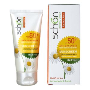 کرم ضد آفتاب فاقد چربی بی رنگ شون با SPF50 حجم 50 میل