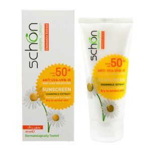 کرم ضد آفتاب SPF50 بی رنگ شون پوست خشک تا نرمال حجم 50 میلی لیتر
