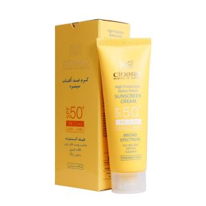 کرم ضد آفتاب بی رنگ +SPF50 سینره برای پوست چرب50 میلی لیتر