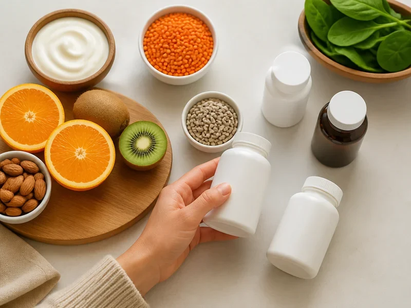 مکملهای ساده کنار مواد غذایی سرشار از ریزمغذی